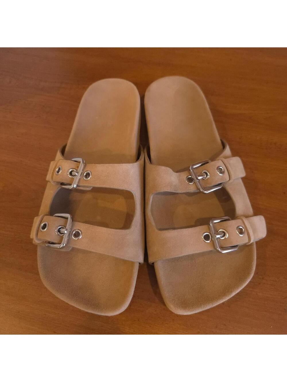 Madewell The Cambrea Double-Strap Sandal - Field khaki/ Size US 7